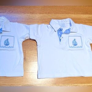 Two Stitchy Fish Bleu Berkeley Smocked Polos